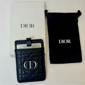 Dior Black Quilted Leather Card Holder